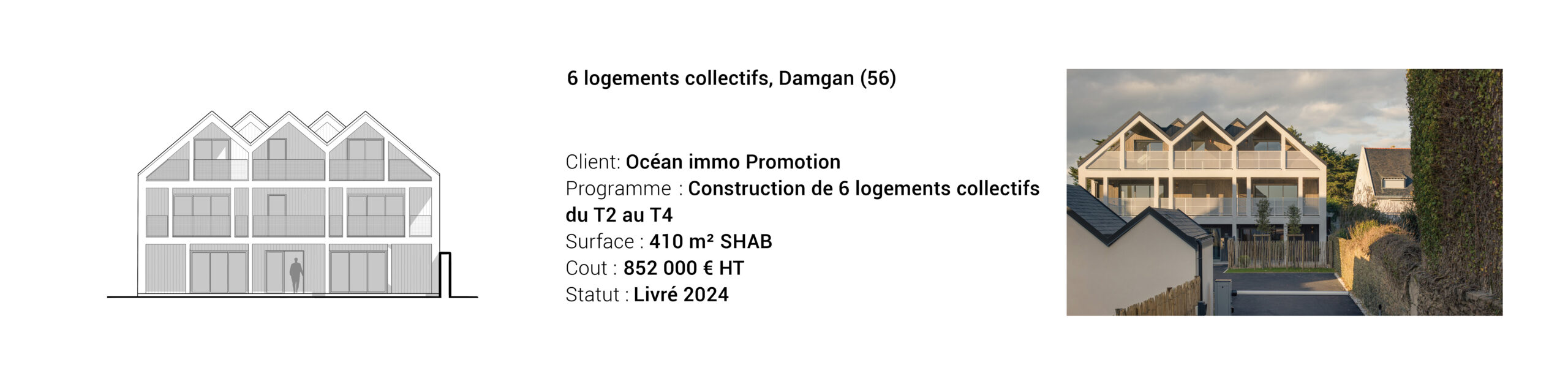 Damgan Les Terrasses de la plage Océan Immo Promotion MSR Architecture logements collectifs