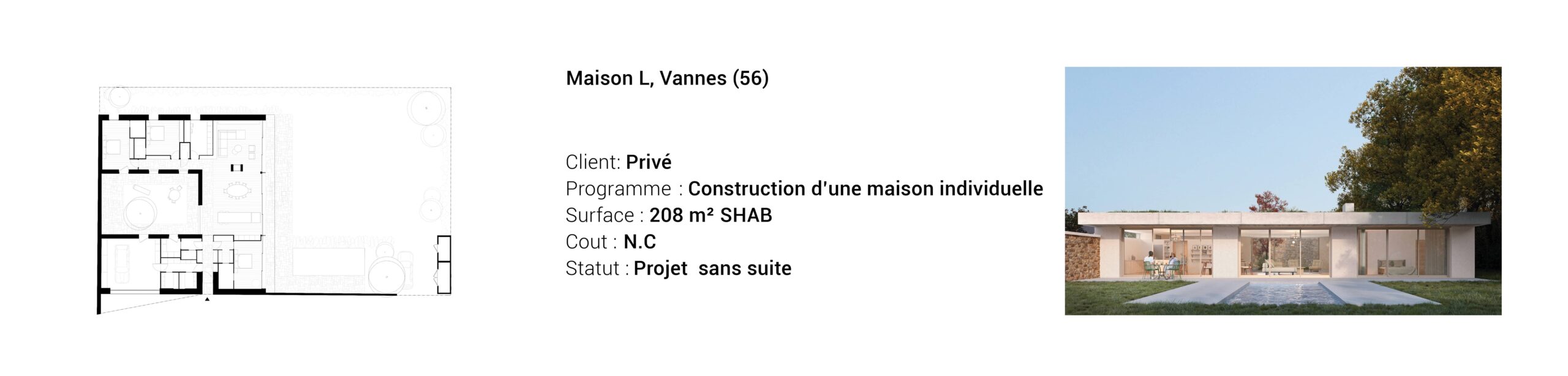 MSR Architecture-Vannes-Maison L - maison individuelle - rue de d'évêché