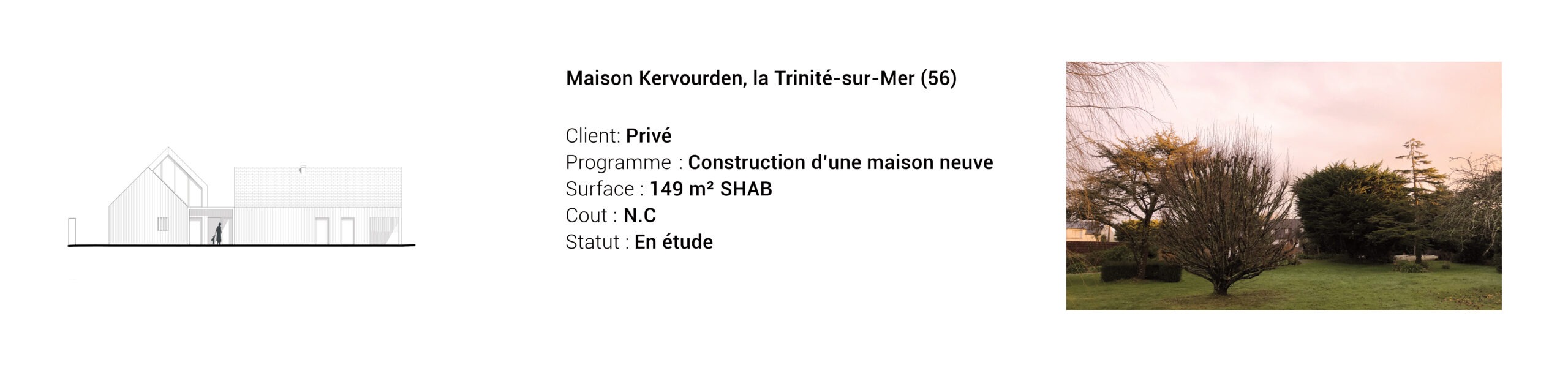 bannière élévation Kervourden construction d'une maison neuve la trinité agence msr architecture